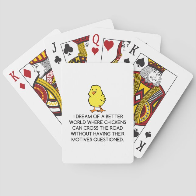 CHICKEN MOTIVES PLAYING CARDS (Back)