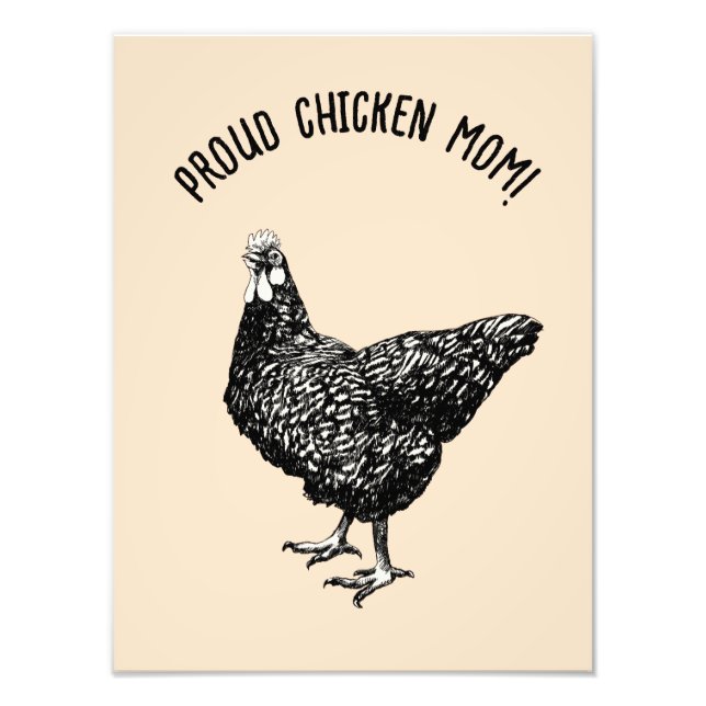 Chicken mum! photo print (Front)
