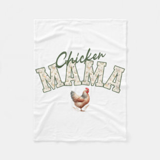 Chicken Mum Vintage Hen Floral Poultry Farming Aes Fleece Blanket