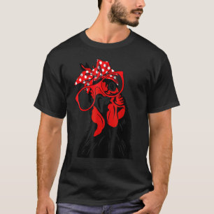Chicken Mum With Bandanna Headband And Glasses T-Shirt