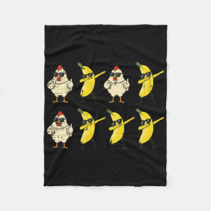 Chicken Nana Dance Dab Funny Dance Meme Kids Men W Fleece Blanket