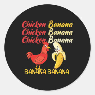Chicken Nana Funny Meme Random Humour  Classic Round Sticker