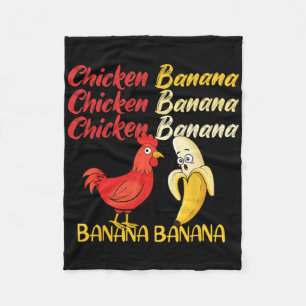 Chicken Nana Funny Meme Random Humour  Fleece Blanket