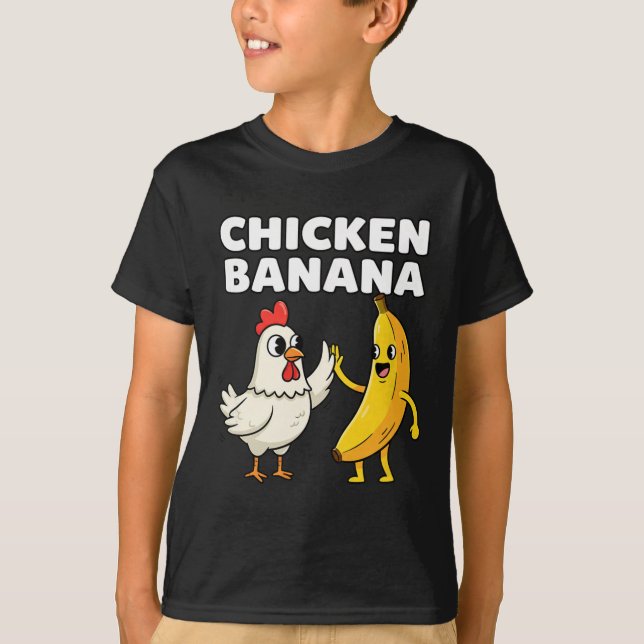 Chicken Nana Highfive Fun  T-Shirt (Front)