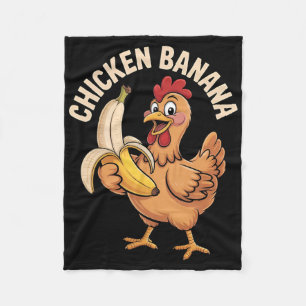 Chicken Nana Meme Trending Funny Chicken Nana _1 Fleece Blanket