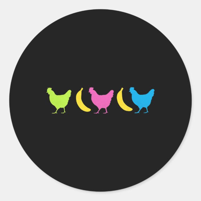 Chicken Nana Trending Meme  Classic Round Sticker (Front)