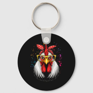 Chicken Ndana Girl - Poultry Owner Rancher Farmer Key Ring