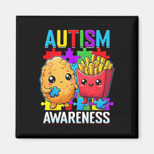 Chicken Nugget And French Fries Autism Awareness F Magnet