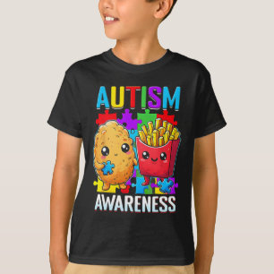 Chicken Nugget And French Fries Autism Awareness F T-Shirt