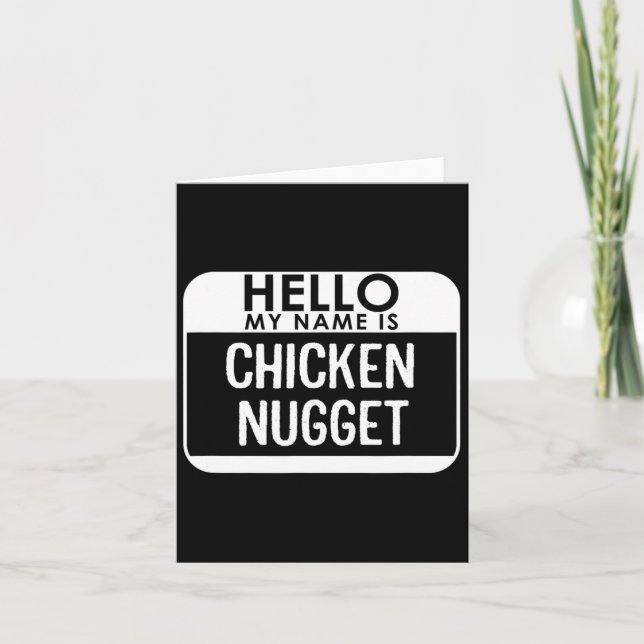 Chicken Nugget Costume Fun Easy Last Minute Hallow Card (Front)