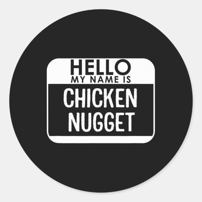 Chicken Nugget Costume Fun Easy Last Minute Hallow Classic Round Sticker (Front)