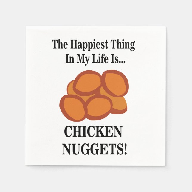 Chicken Nugget Fast Food Party Napkin (Front)