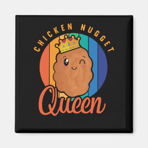 Chicken Nugget Girl Foodie Queen Magnet