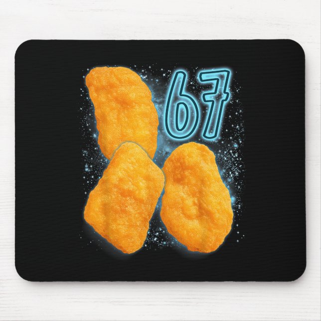 Chicken Nugget Lover 67 Meme Six Seven Fried Chick Mouse Pad (Front)