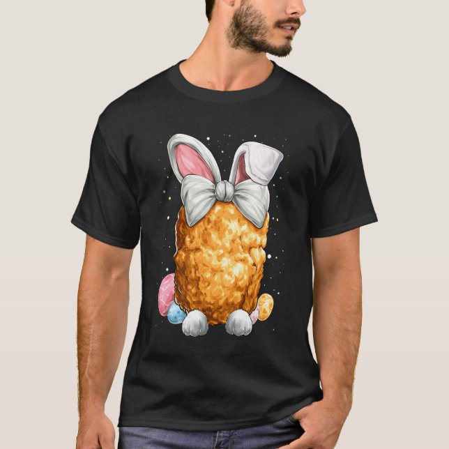 Chicken Nugget Nug Easter Rabbit Eggs Bunny Ears T-Shirt (Front)