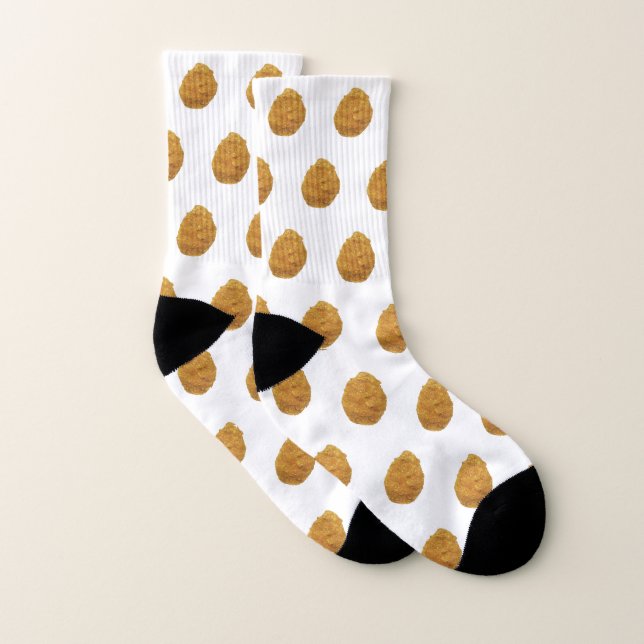 Chicken Nugget Print Socks (Pair)