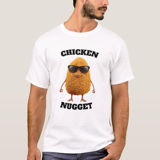 Chicken Nugget Wearing Sunglasses Cool t shirt (Front)