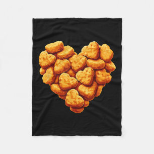 Chicken Nuggets Are My Valentine Heart Funny Valen Fleece Blanket
