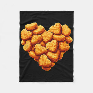 Chicken Nuggets Are My Valentine Heart Funny Valen Fleece Blanket