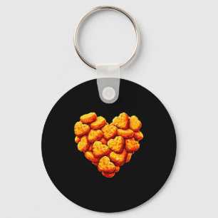 Chicken Nuggets Are My Valentine Heart Funny Valen Key Ring