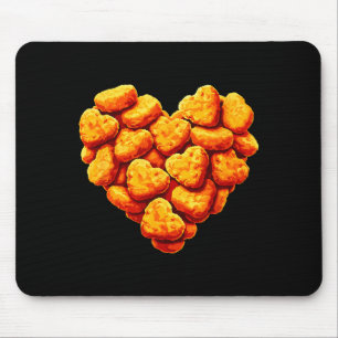 Chicken Nuggets Are My Valentine Heart Funny Valen Mouse Pad
