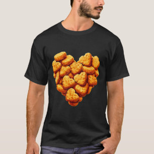 Chicken Nuggets Are My Valentine Heart Funny Valen T-Shirt