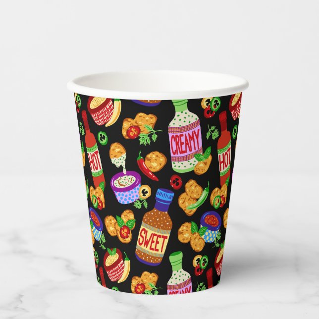 Chicken nuggets & dipping sauce paper cups (Front)