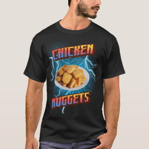 Chicken Nuggets Funny Heavy Metal, Rap Bootleg Sty T-Shirt