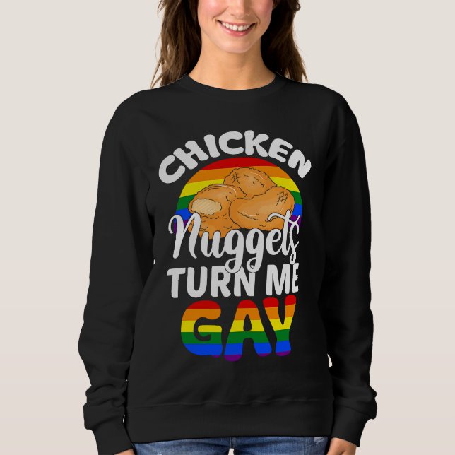 Chicken Nuggets LGBT Pride Sweatshirt (Front)