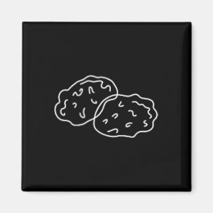 Chicken Nuggets Minimalist Dge Patch Line Art _1  Magnet