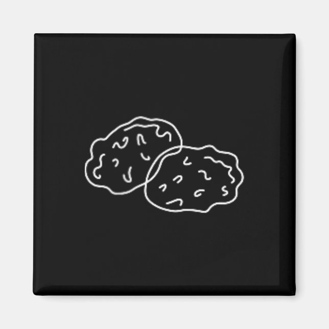 Chicken Nuggets Minimalist Dge Patch Line Art _1  Magnet (Front)