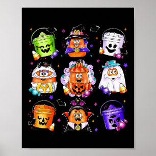 Chicken Nuggets Pumpkin Halloween 90's Vintage 1 Poster