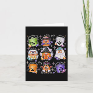 Chicken Nuggets Pumpkin Halloween 90s Vintage 3 Card