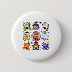 Chicken Nuggets Pumpkin Halloween 90's Vintage 6 Cm Round Badge