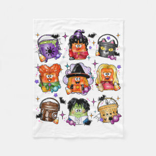 Chicken Nuggets Pumpkin Halloween 90's Vintage Men Fleece Blanket