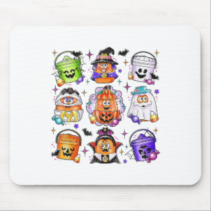 Chicken Nuggets Pumpkin Halloween 90's Vintage  Mouse Pad