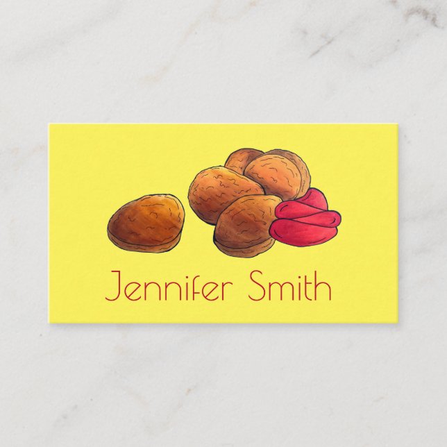 Chicken Nuggets with Ketchup Junk Food Foodie Business Card (Front)