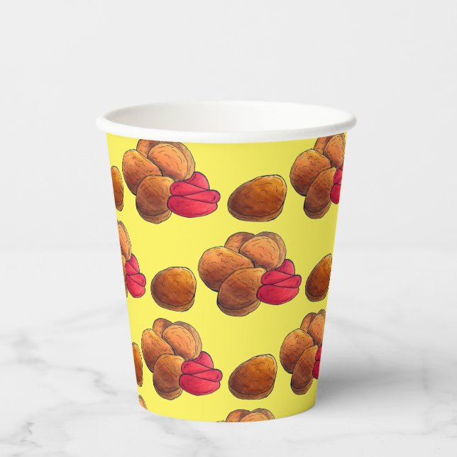 Chicken Nuggets with Ketchup Junk Food Foodie Paper Cups (Front)