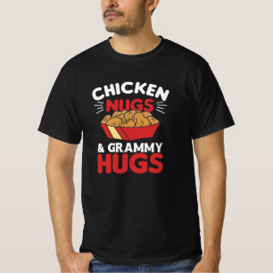 Chicken Nugs And grammy Hugs Funny Food Nuggets T-Shirt