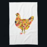 Chicken of fruits, vegetables. Add your own text ! Tea Towel<br><div class="desc">This special design is made with pictures from vegetables and fruits. You live happy and healthy? Eats no meat? Time to show others, that there is another way of nutrition than eating meat from other forms of life. We are vegetarians because all creatures have a right to live. Enjoy, Miriam...</div>