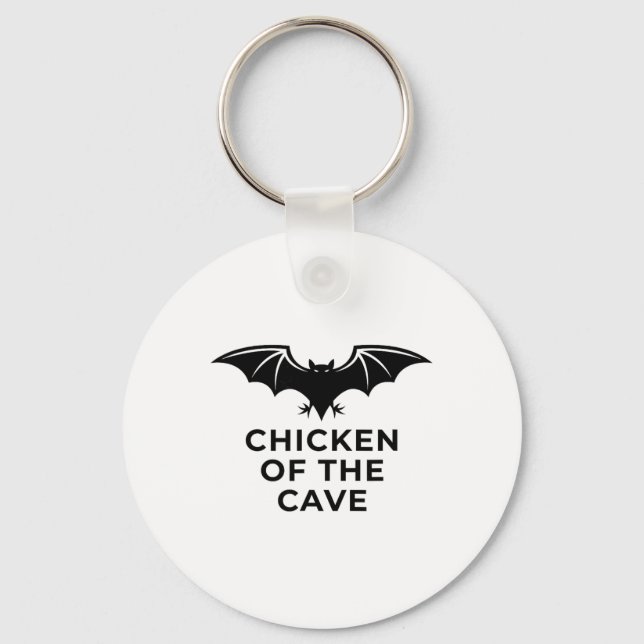 Chicken Of The Cave - Funny T Humour  Key Ring (Front)
