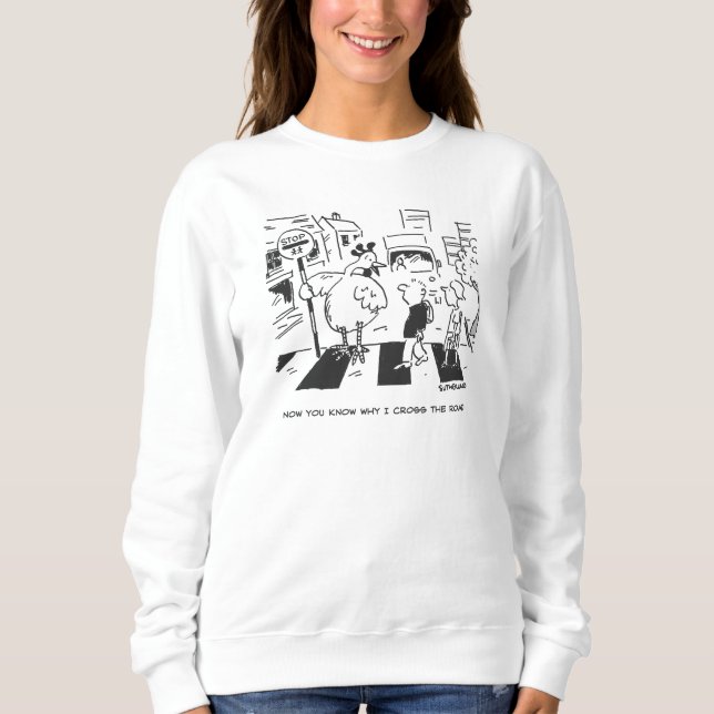 Chicken on a School Crossing Journal Sweatshirt (Front)