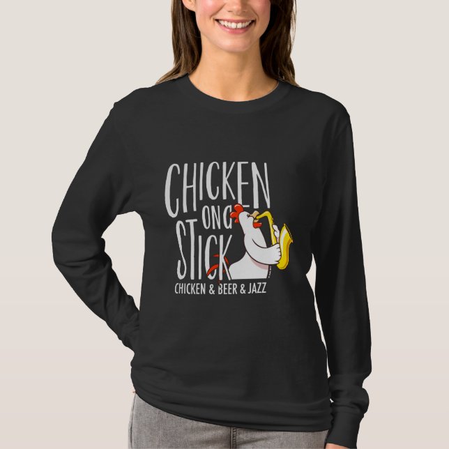 Chicken On A Stick   T-Shirt (Front)