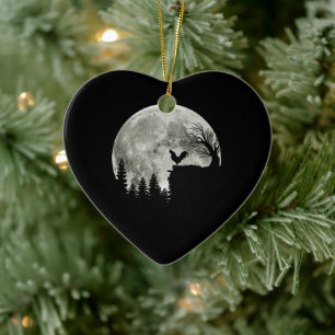 Chicken On Mountain Halloween Chicken Lovers Ceramic Tree Decoration