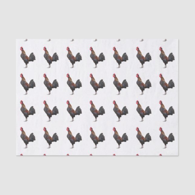 Chicken on White Tissue Paper (Front)