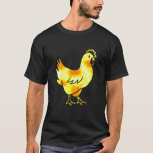 Chicken Orange Retro Vintage  Chicken Owner T-Shirt