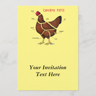 Chicken Parts Invitation