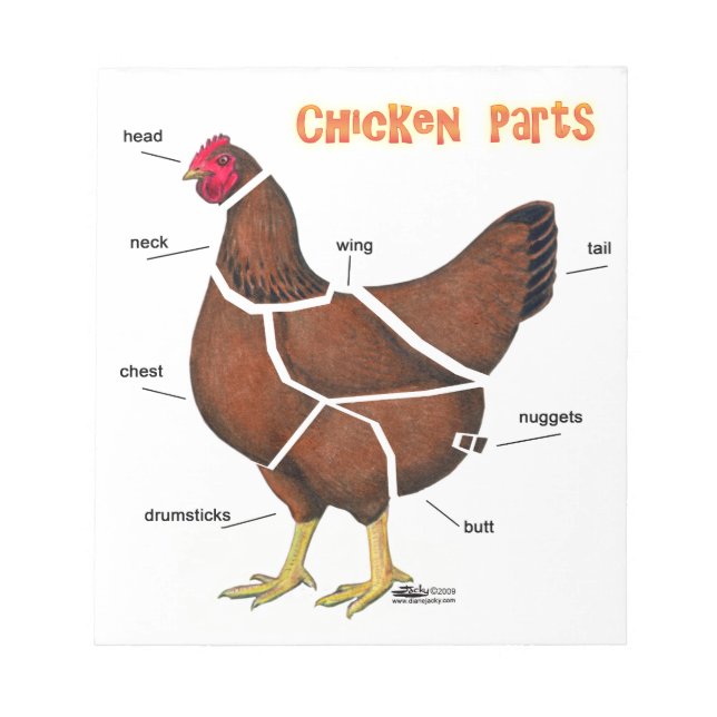 Chicken Parts Notepad (Front)