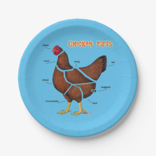 Chicken Parts Paper Plate
