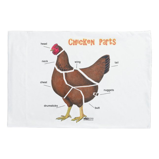 Chicken Parts Pillowcase (Back)